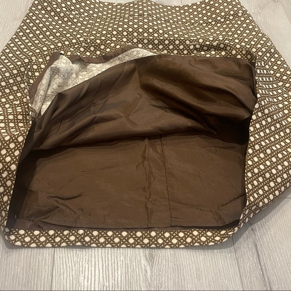 TALBOTS Lattice Trellis Print Box Pleat Skirt - Picture 10 of 12